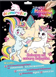 Moje Jednorożce Zdrapuj, koloruj, naklejaj - praca zbiorowa