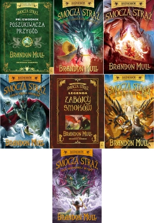 PAKIET 7 X SMOCZA STRAŻ T.1-5 (KOMPLET) BAŚNIOBÓR + LEGENDA + PRZEWODNIK - Brandon Mull