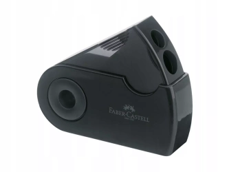 Temperówka podwójna z pojemnikiem Faber-Castell Sleeve czarna