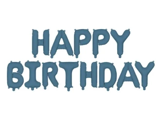 Balon foliowy Happy Birthday 340x35cm granat - PartyDeco