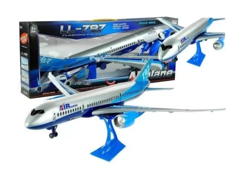 Samolot pasażerski z podstawką 69cm - Leantoys