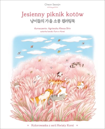 Jesienny piknik kotów. Kolorowanka z serii Kwiaty - Cheon Seonjin