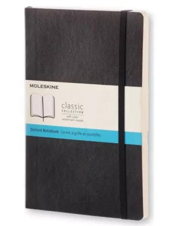 Notes Classic 13x21 miękka op. kropki czarny - Moleskine