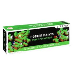 Farby plakatowe 12kolorów 20ml Pixel Game - STARPAK