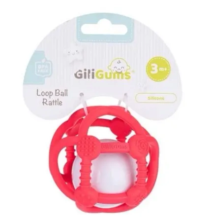 Piłka gryzak czerwona - Giligums