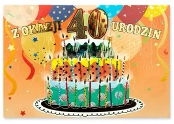 Karnet B6 Urodziny 40 - Pan Dragon