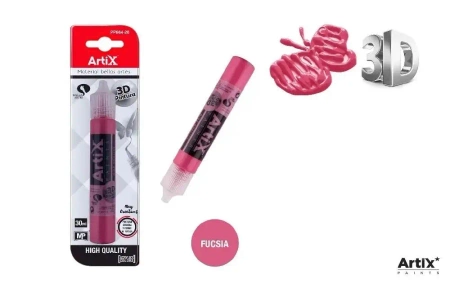 Farba strukturalna 3D fuksja 30ml - Artix