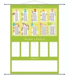 Plan lekcji - tabliczka mnożenia, plansza edu. - Artglob