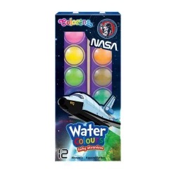 Farby akwarelowe mała pastylka Colorino NASA 12 kolorów - PATIO