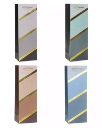 Torebka ozdobna na butelkę 12x36x9cm mix ROZETTE