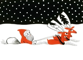 Karnet B6 z kopertą Święta Dashing Through - Museums & Galleries