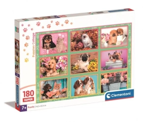 Puzzle 180 Super Puppies Collage - Clementoni