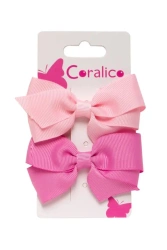 Zestaw klipsy różowe - Coralico
