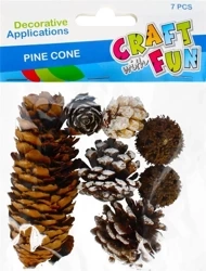 Szyszka dekoracyjna 7szt - Craft with Fun
