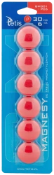 Magnesy do tablic Tetis czerwone gładkie 30mm/6