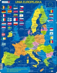 Układanka Unia Europejska - Mapa, Flagi - Larsen
