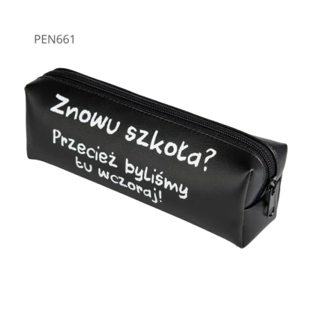 Piórnik jednokomorowy czarny - Znowu szkoła? ... - Pajacyk