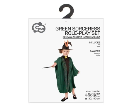 Strój dla dzieci Zielona Czarodziejka 130/140cm - Godan