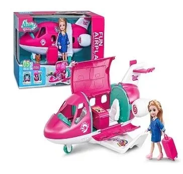 Lalka z samolotem i akcesoriami - Artyk