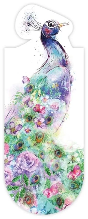 Zakładka magnetyczna owal Paw w kwiatach - Henry