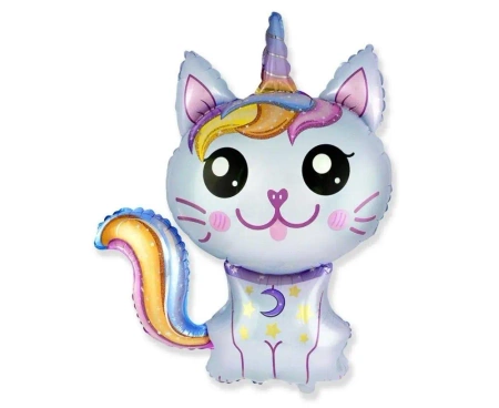 Balon foliowy 61cm Magiczny kot niebieski - Godan