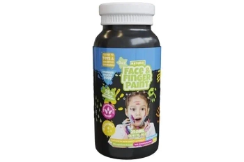 Farba dla malowania palcami czarna 250ml - Boti