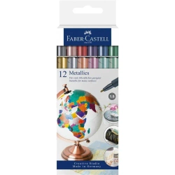 Pisak metaliczny metallic 12 kolorów - Faber Castell