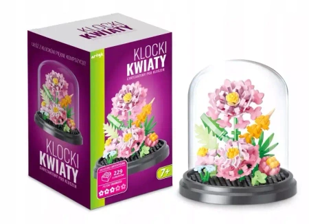 Klocki pod kloszem chryzantemy 229el - Artyk