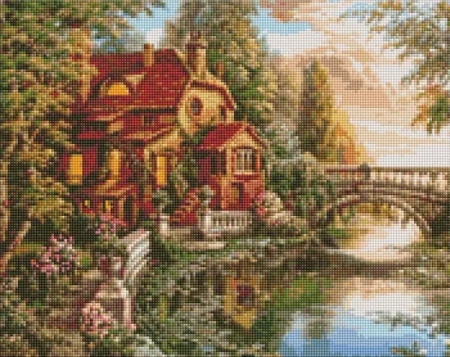 Diamentowa mozaika - Dom-marzeniem 40x50cm - Ideyka