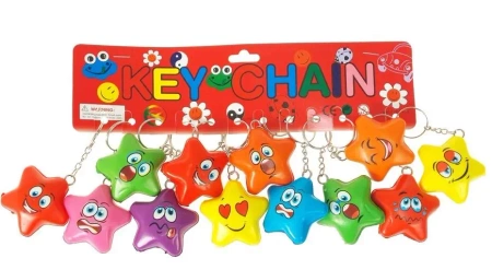 Brelok gwiazdka piankowa MIX (12szt) - ADAR