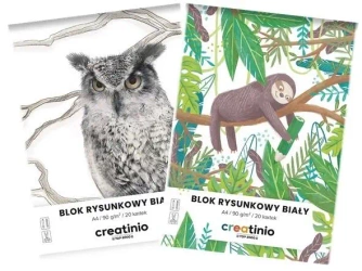 Blok rysunkowy biały A4/20K Creatino (20szt) - Top 2000