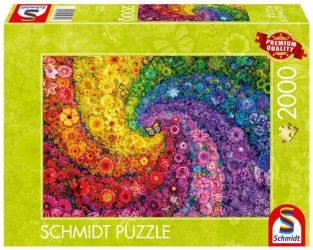 Puzzle PQ 2000 Kolorowy wir kwiatów i motyli G3 - Schmidt