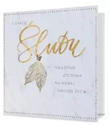 Karnet kwadratowy Ślub UK-Silver-08 - Pan Dragon