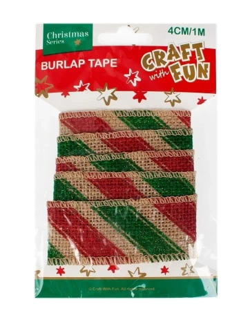 Ozdoba dekoracyjna taśma parciana 1m - Craft with Fun