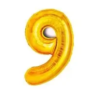 Balon foliowy złota cyfra "9" - ANTELLA