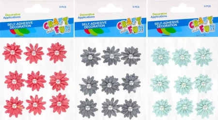 Ozdoba Dekoracyjna Filcowa Samoprzylepna Kwiaty Craft with Fun 480880