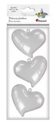 Formy plastikowe serca 65x58x40mm 3szt - Titanum