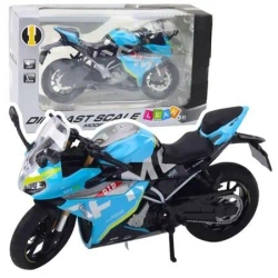 Motocykl metalowy z dźwiękiem i światłem 1:12 - Leantoys