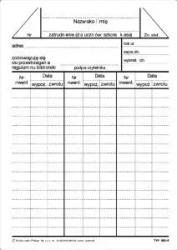 Karta biblioteczna czytelnika 980-5 - Michalczyk i Prokop