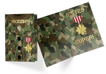 Karnet PR-316 Urodziny (moro) - Kukartka