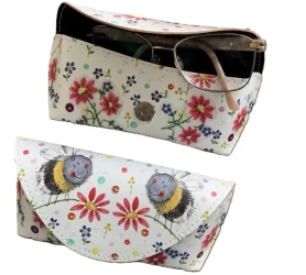 Etui na okulary GL01 Pszczoły i kwiaty - Alex Clark