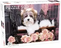 Puzzle Yorkshire Terrier with Roses 500 - Tactic