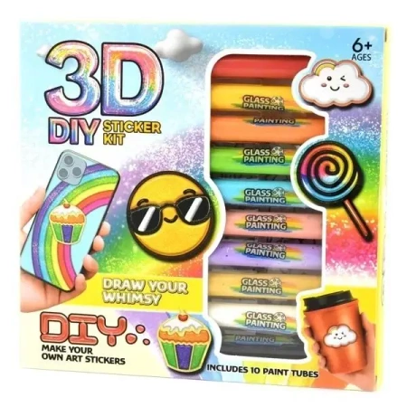 Markery do malowania 3D - 10 kolorów + szablony - Robe