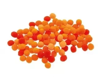 Pompony pomarańczowe 10mm 100szt - Brewis