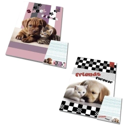 Notes A6/50K kratka poddruk Psy Koty (10szt) - Bee-bee