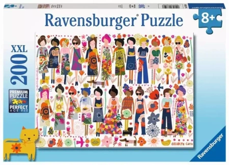 Puzzle dla dzieci 200 Przyjaciele i kwiaty - Ravensburger
