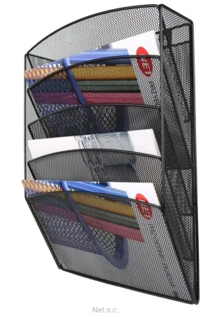 Pojemnik wiszący na katalogi czarny - NET