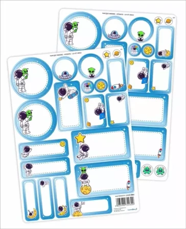 Naklejki imienne - Kosmos 44szt - LearnHow