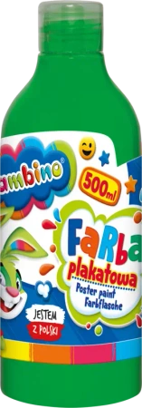 Farba plakatowa zielona 500ml BAMBINO - ST-MAJEWSKI