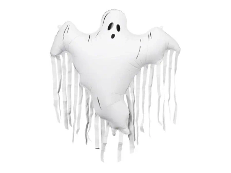 Balon foliowy Duch z frędzlami 93x86cm mix - PartyDeco